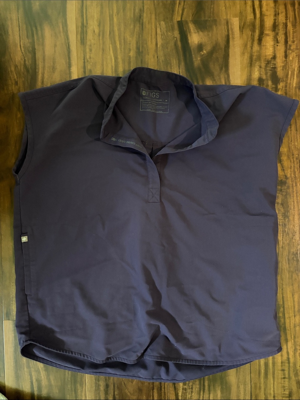 Figs Rafaela Scrub Top in Purple Shadow